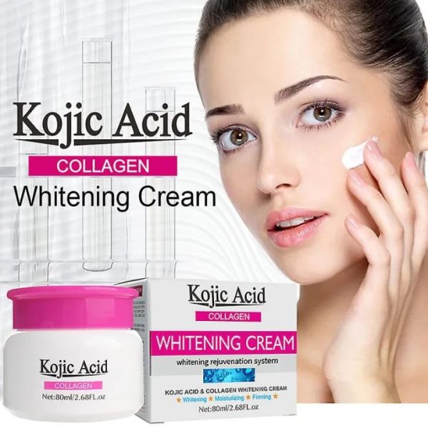 Kojic Acid Collagen Whitening Cream Bleaching Face Body Lightening Cream Underarm Armpit Whitening Cream 80ml