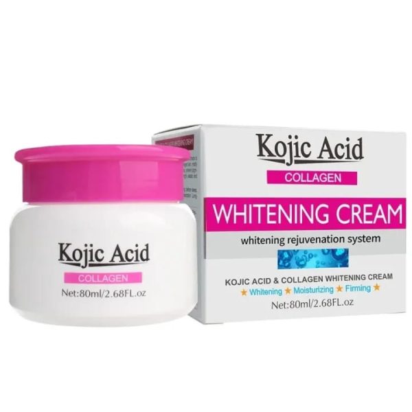 Kojic Acid Collagen Whitening Cream Bleaching Face Body Lightening Cream Underarm Armpit Whitening Cream 80ml