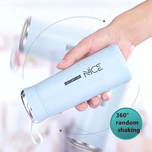 Nice Glass Bottle Water Mini Flask Bottle With Vaccum Flask And Loop Temperature Resistant, 400ml (random Colors)