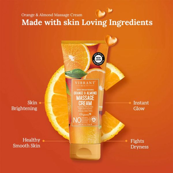 Vibrant Beauty Brightening Orange & Almond Massage Cream (200ml)